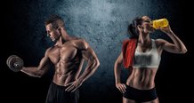 Athletic man and woman